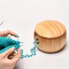 Garnaufbewahrungsschale Holz Häkelgarnhalter Strickwolle Garn Organizer Schalen mit Loch Handarbeitsbedarf Aufbewahrung