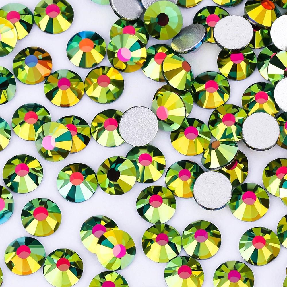 Silberner Boden Phnom Penh AB Serie Flacher Boden Diamant Guomao 5A Strass Pujiang Glas Kristall Diamant Nagel Diamant DIY Schmuck Diamant