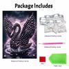 This Black Swan Pearl Painting Kit Features 5D Pearls and a Mosaic Art Style. Designed for Elegant Home Wall Decoration.
