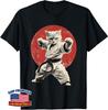 Cat Karate Judo Japan Japanese Flag Funny Graphic Unisex T-Shirt