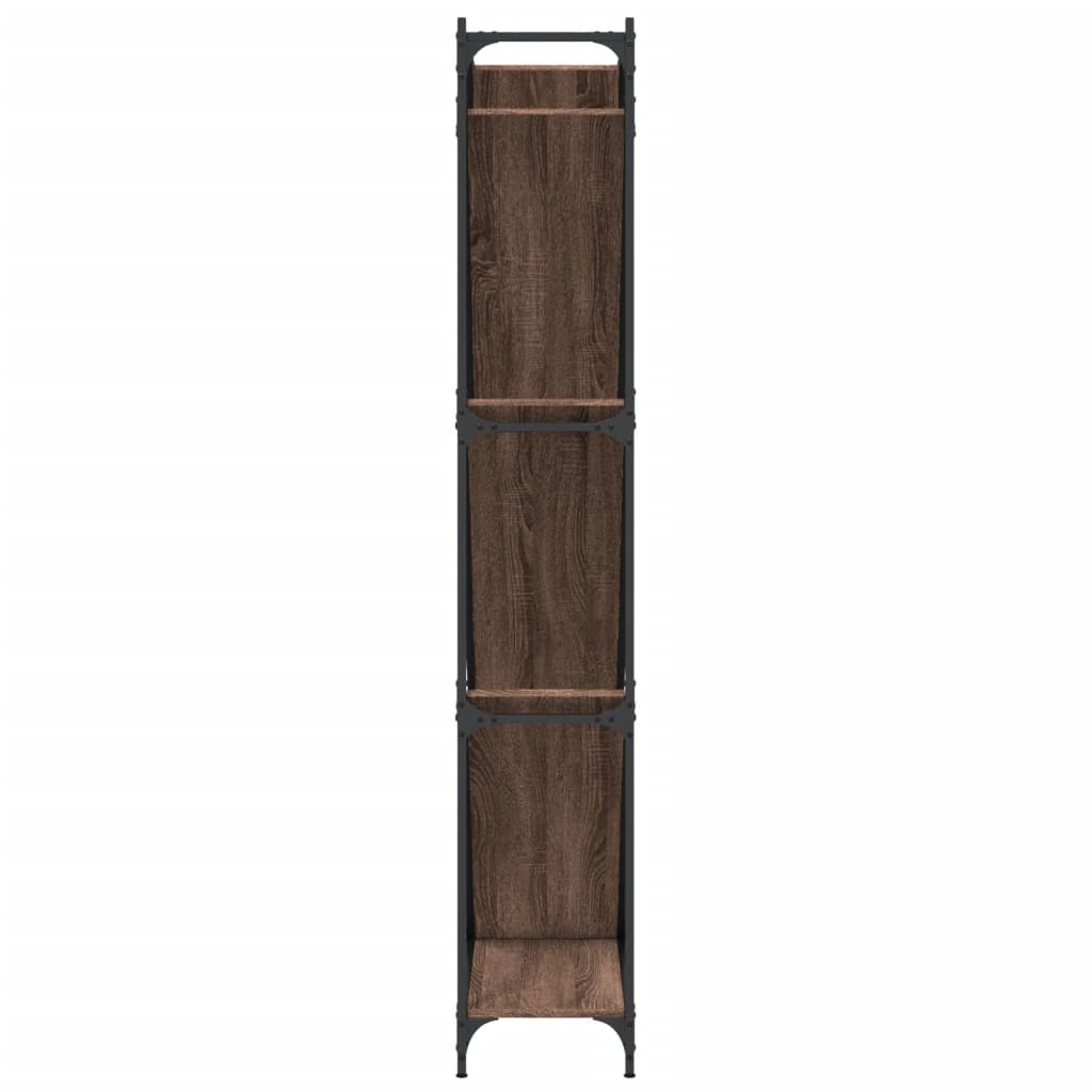 Vidaxl Regał, Brązowy Dąb 79X30X180 Cm Materiał Drewnopochodny I Metal
