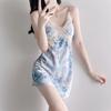 New Female Sexy Nightdress Ice Silk Suspender Thin Pajamas Spring and Summer Lace Lace Dress Live Supply