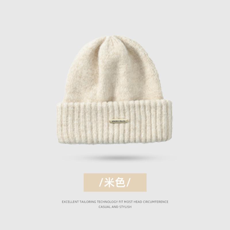 

Шапка Женская Зимняя Шерстяная Шапка Новая Мода Теплая Женская Вязаная Шапка Защита Ушей Холодная Шапка Тренд average size (54-60cm)