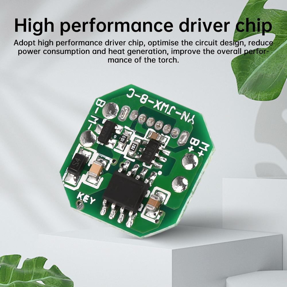 Flashlight Driver Board Circuit Board Flashlight Driver Board DIY Circuit Board TypeC Charging Port for 18650/21700 Batteries