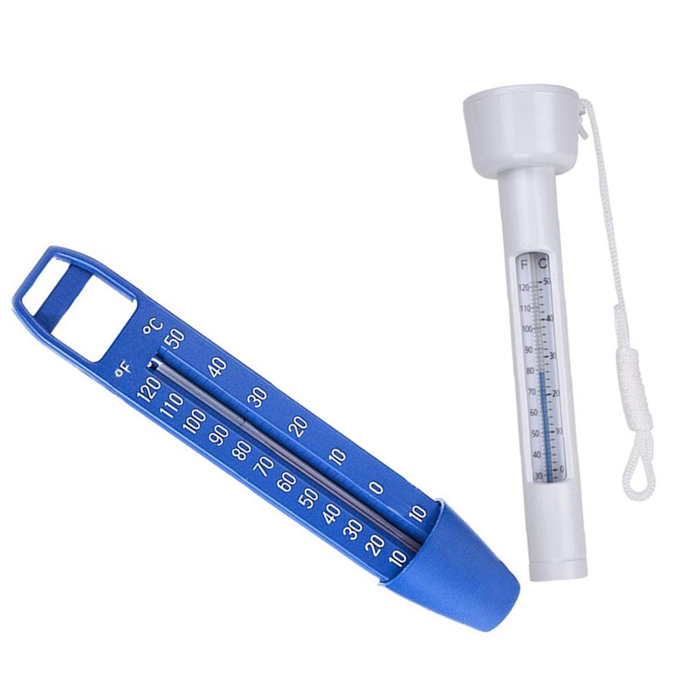 25cm 4cm Pool Thermometer Set Floating Water Temp Gauge Blue Long White Compact Accurate Reading Outdoor Spa Monitor Tool Kit