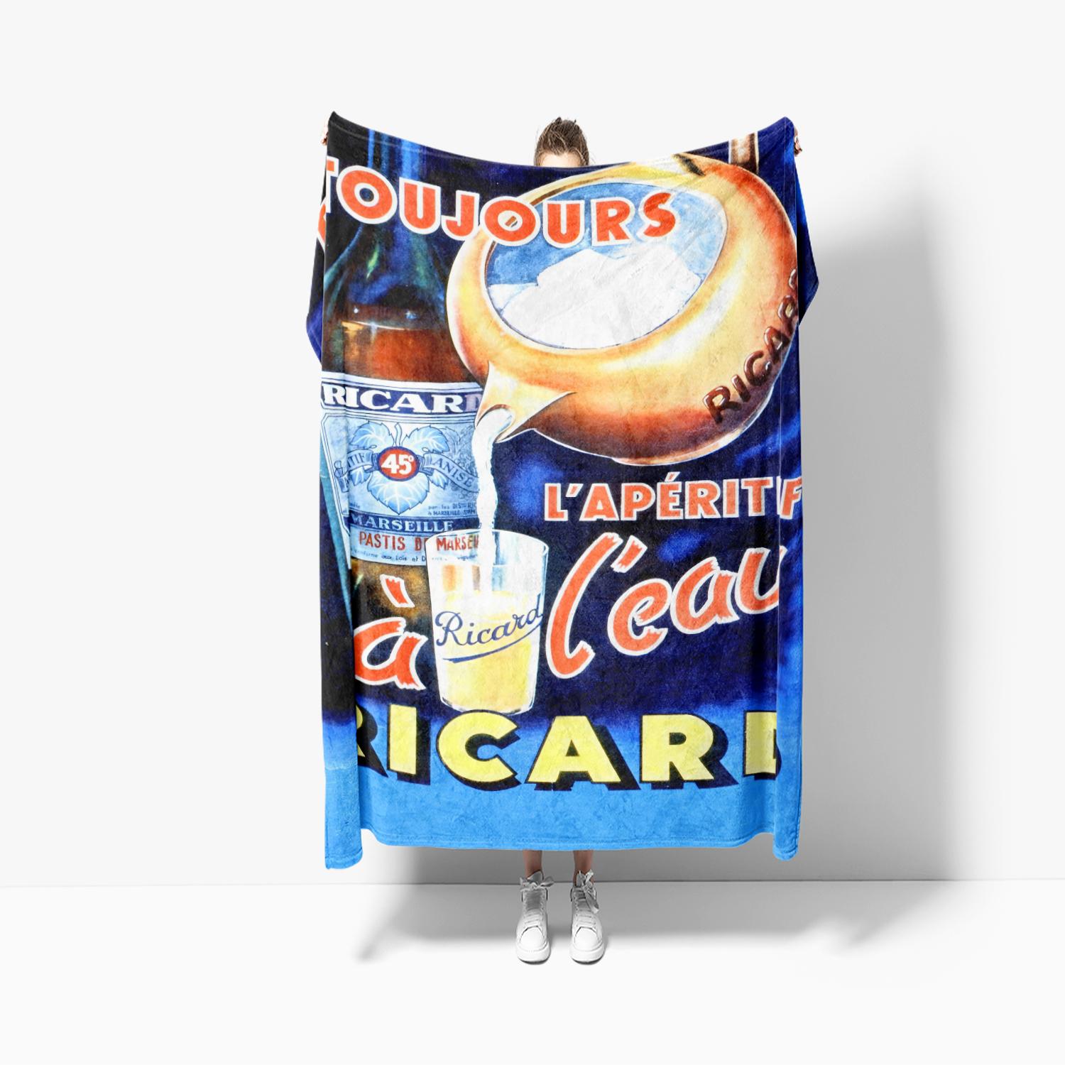 

Famous liquor Logo Printed Flannel Blanket Family Bedroom Bed Sheet Outdoor Car Travel Camping Picnic Plush Sleeping Blanket 75x100cm (30x40inch)