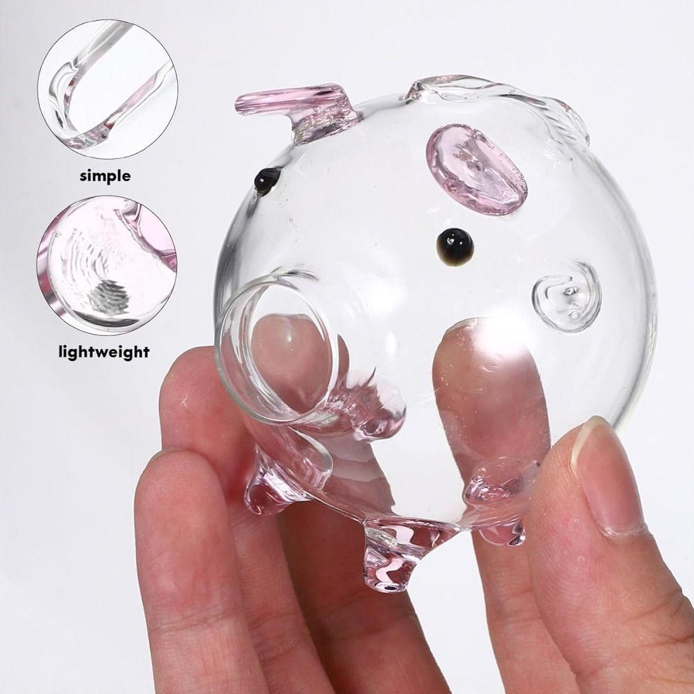 Handmade Piggy Money Bank Multi-purpose Glass Money Jar Golden Beans Container  Children
