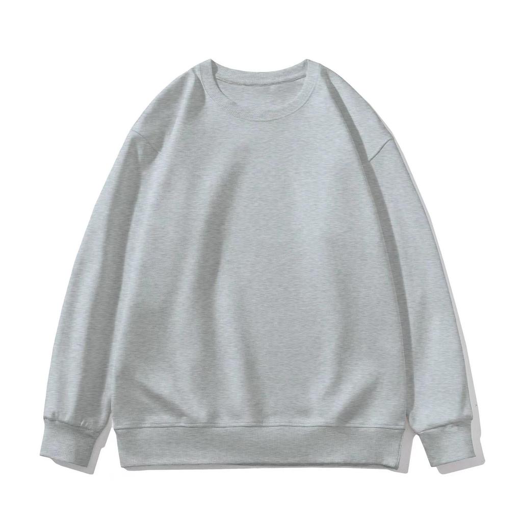 Sudadera con capucha de color liso, forrada de forro polar antipelusas, para Otoño/Invierno 2023, para Hombre y Mujer - Holgada, Cuello Redondo