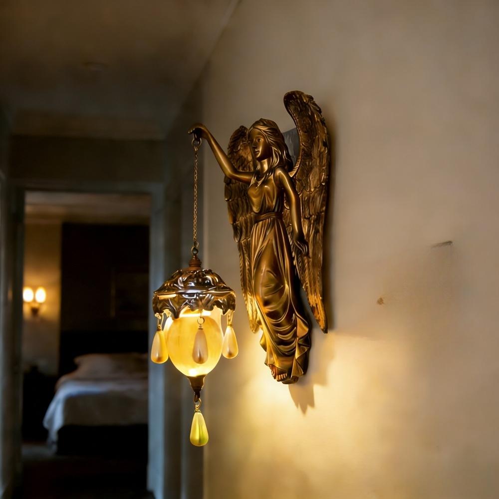 Mermaid Wall Lamp Resin Creative Bedroom Lamp Window Decoration Door Decoration Halloween Home Ocean Style Ornament