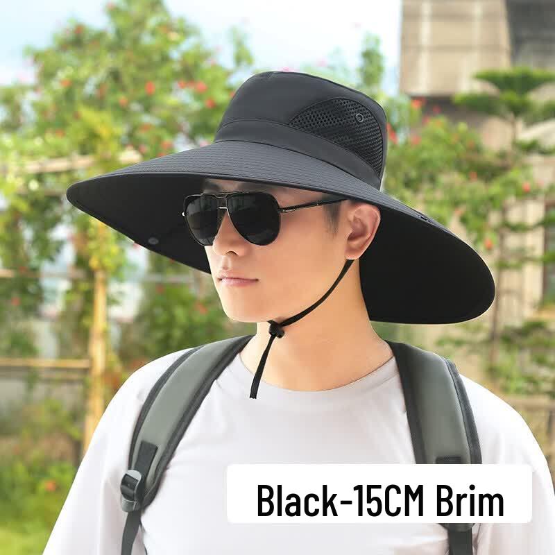 Ronglv Summer Wide-Brim Sun Protection Work Hat