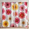 Colorful Daisy Print Curtains Polyester Fabric Suitable Bedroom Living Room Decoration Curtain Made Of Washable Area Ready