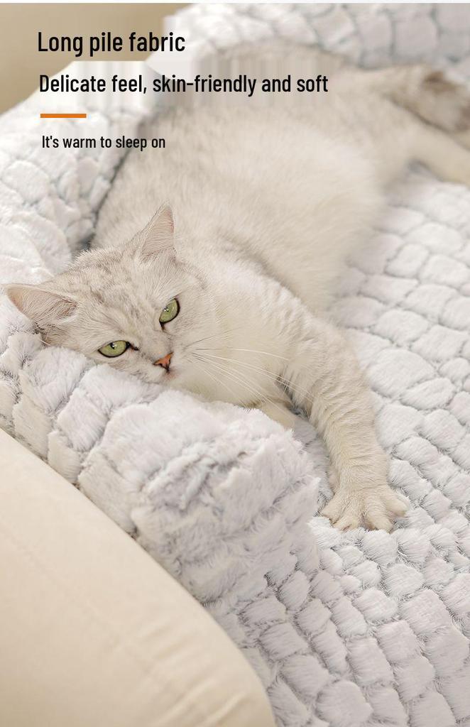 Sofa Removable Washable Dog & Cat Winter Bed - Universal Small Pet Mat, Warm & Thickened
