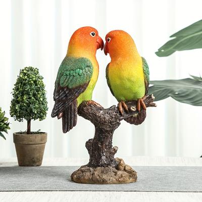 Papagal Animal Simulare Creativă Rășină Pasăre Statuetă Ornamente Acasă Living Cabinet TV Balcon Grădină Decorațiuni Meșteșuguri