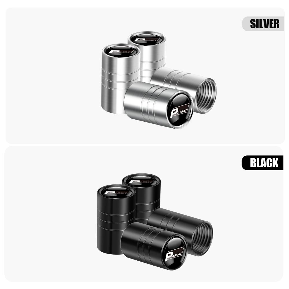 4PCS 3D Metal Car Wheel Tires Valve Caps Tyre Dust Cover For Volkswagen Polo Sharan Golf Scirocco Touran Touareg VW GIT Tcross BA5