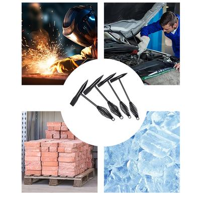 Professional Welding Slag Hammer High Carbon Steel Welding Hammer with Ergonomic Spring Handle for Debris Removal