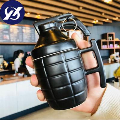 Creative Grenade with Lid Ceramic Mug Coffee Cup Personalized Gift