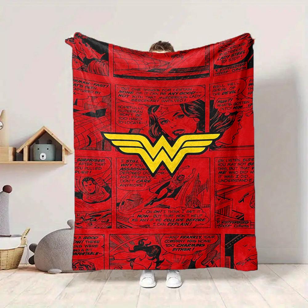 1pc Wonder Woman Blanket Polyester Fiber, All Season Comfort for Sofa, Bed, Office, Car, Camping Ideal Home Decor & Gift, Office Comfort