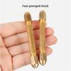 Solid Alloy Steel Hand Drill with 4 Interchangeable Heads Ergonomic Handle Twist Drill for Precise Hole Creation