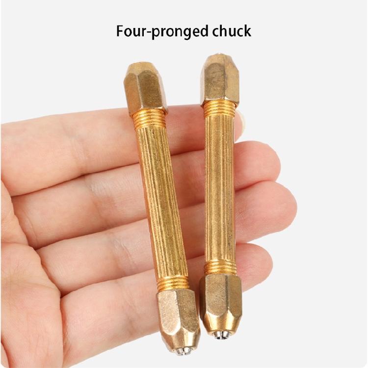 Solid Alloy Steel Hand Drill with 4 Interchangeable Heads Ergonomic Handle Twist Drill for Precise Hole Creation