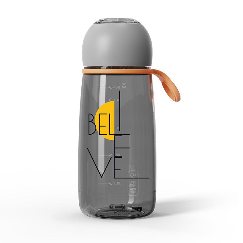 

Пластиковая чашка для воды, душевный материал, модифицированная портативная детская летняя чашка для воды 500ml серый