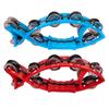Double Row Tambourines Fish Shaped Handbell Half Moon Tambourine Musical Instrument for Adults Kids Church Bars