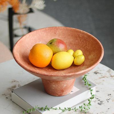 Modern Wabi-Sabi Retro Fruit Bowl: Distressed Tray for Decorative Room, Hotel, or Coffee Table.