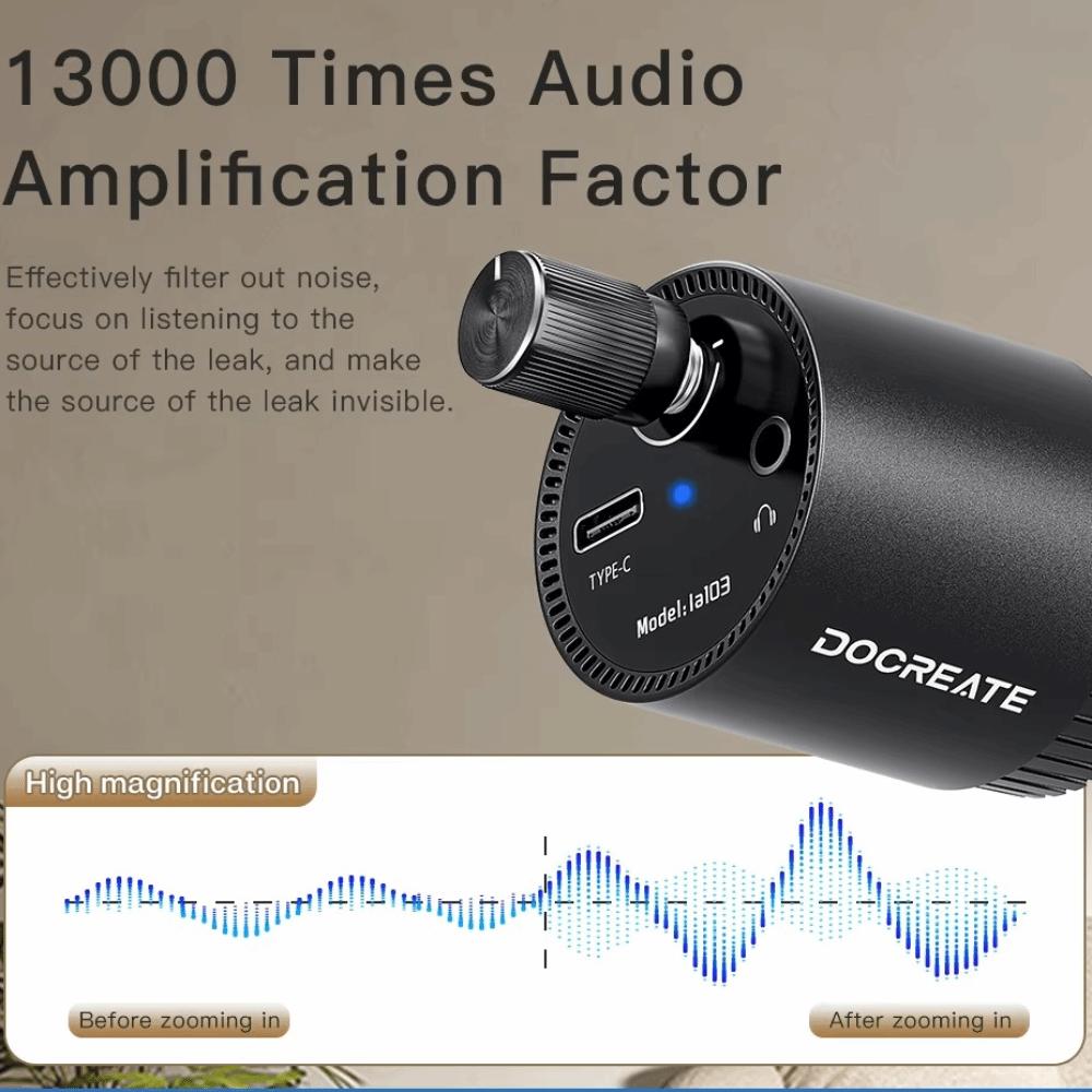 High Sensitive Water Leak Detector Accuracy Water Mains Leak Detector  Various Construction Pipe