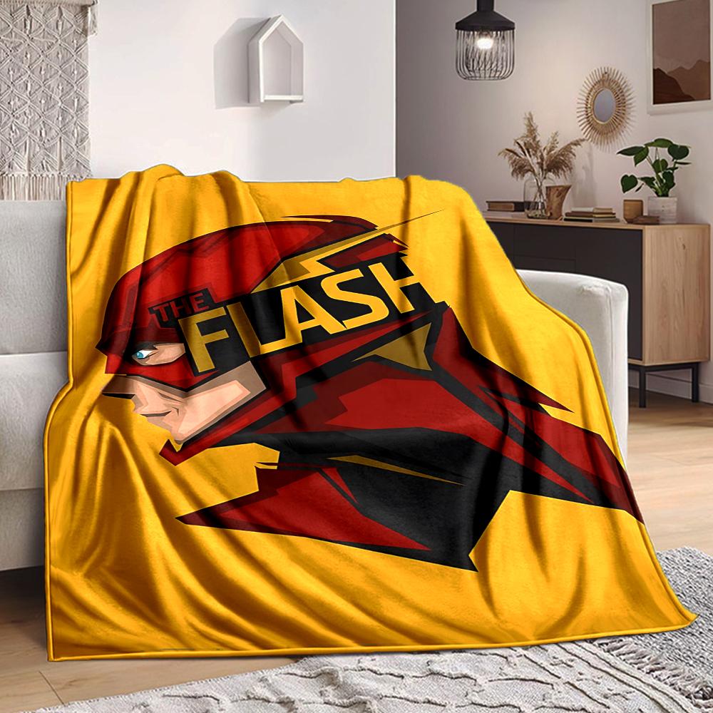 1Pc Flash Hero Flannel Blanket, Soft And Comfortable, Casual Warm, Camping Travel, Christmas, Halloween Xmas Gift. G112