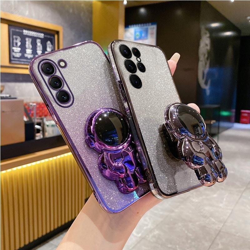 

Чехол-держатель со звездой астронавта S 21 22 23 24 для Samsung Galaxy S21 S20 S23 Fe S24 S22 Plus Ultra, чехол-подставка S21fe s20 Fe