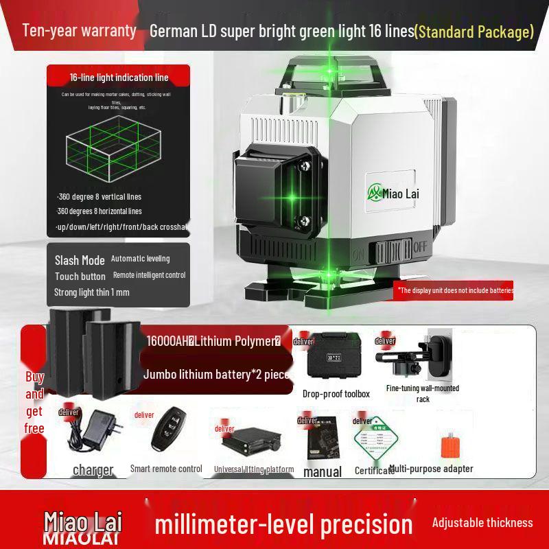 2025 Wysokoprecyzyjny 12-liniowy Projektor Ścienno-Podłogowy Samopoziomujący na Podczerwień