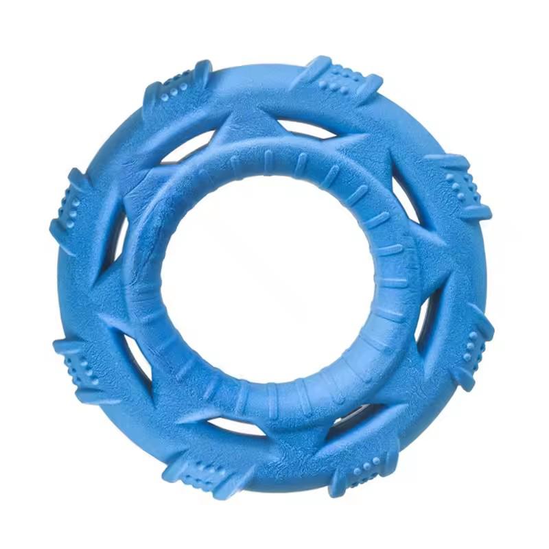 Disco Volador de Anilla de Tracción TPR Duradero Juguete para Perros Ligero Suave Interactivo para Exteriores Entrenamiento Molienda de Dientes Juguete para Masticar Para Perros Medianos Suministro de Juego de Buscar para Mascotas