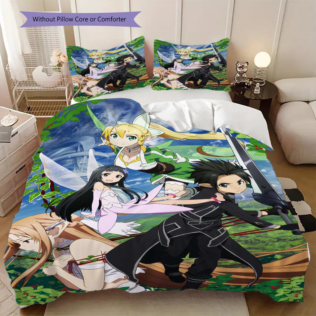 Sword Art Online Soft and Comfortable Duvet Cover, Children's Bedding Set Gift, Extra Large Size, Various Sizes Available LXR87