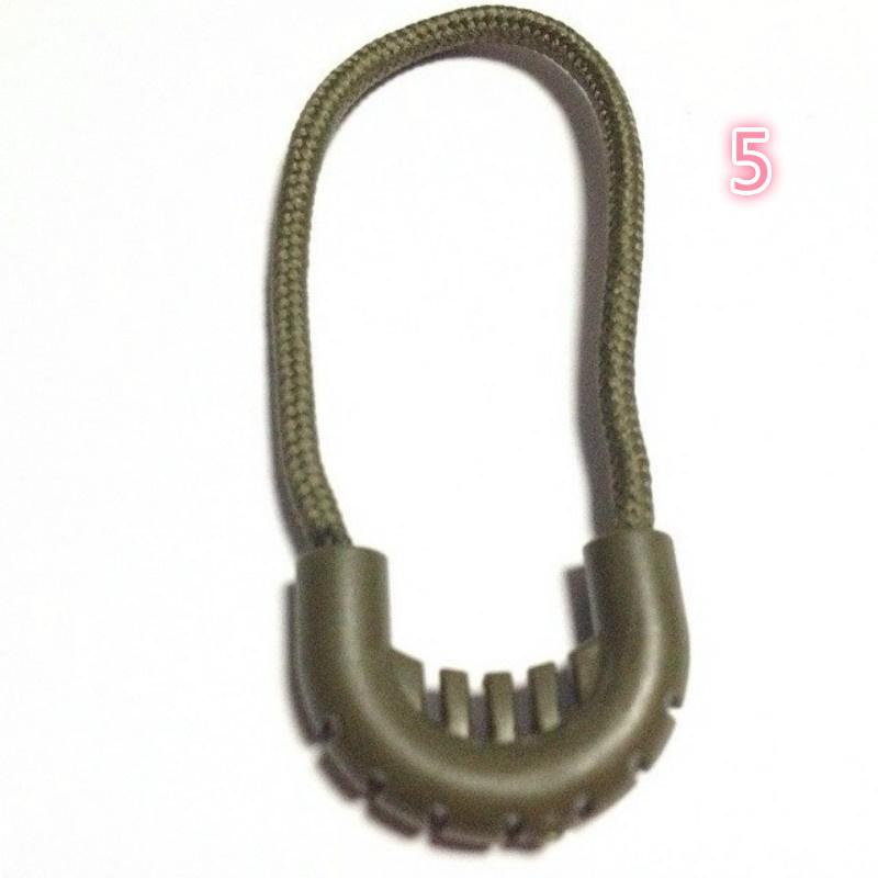 2pcs Zipper Pulls Cord Rope Ends Lock Zip Slider Replacement Fastener Loops For Clothing Bags