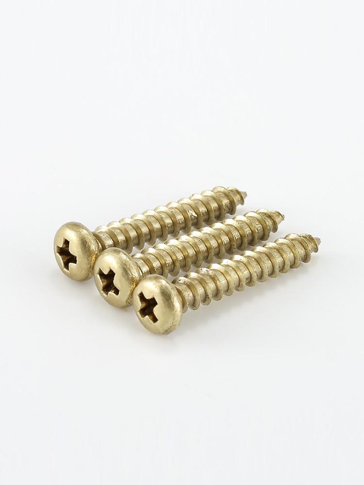 Copper Round Head Self-Tapping Phillips Wood Screw M3-M5 for Furniture Repair