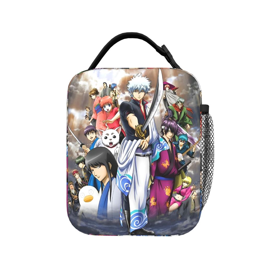 Gintoki's Chaos Yorozuya Insulated Lunch Bag Cooler Bag Reusable,Meal Container Gintama Leakproof Lunch Box Tote Food Bag