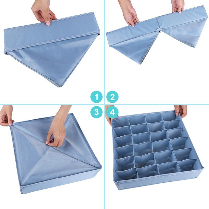 Neue Sockenaufbewahrungs-Organizer-Boxen Faltbare Schrank-Schubladen-Organizer Kleiderschränke Unterwäsche Unterhosen BH Aufbewahrungsbox