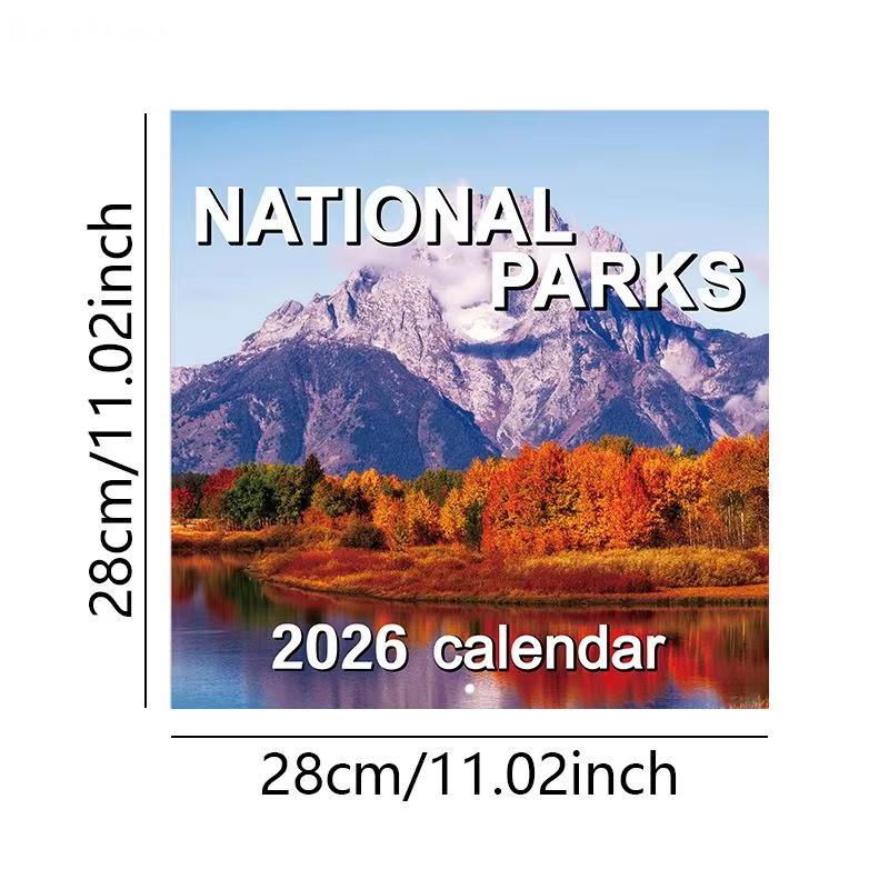 2026 Natural Scenery Calendar Hanging National Park Calendar Fun Cute Home Decoration For Scheduling Wall Calendar