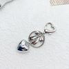 Fashionable Heart Bowknot Hanging Charm Unique Keychain Alloy Keyring Fashion Accessory for Women's Bags and Key Holder