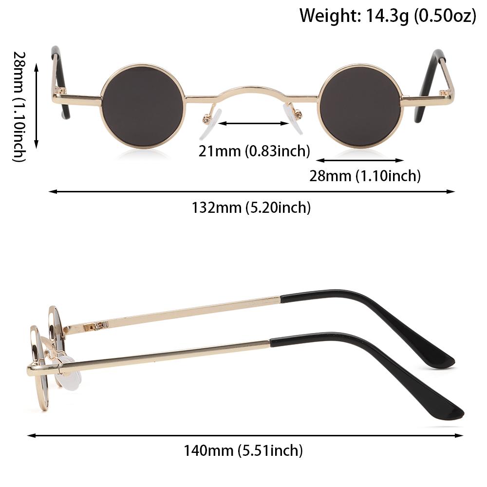 Petites lunettes rondes pour femmes hommes ultra mini monture en métal antireflet Hip Hop Punk lunettes de soleil lunettes pour hommes lunettes de soleil mode