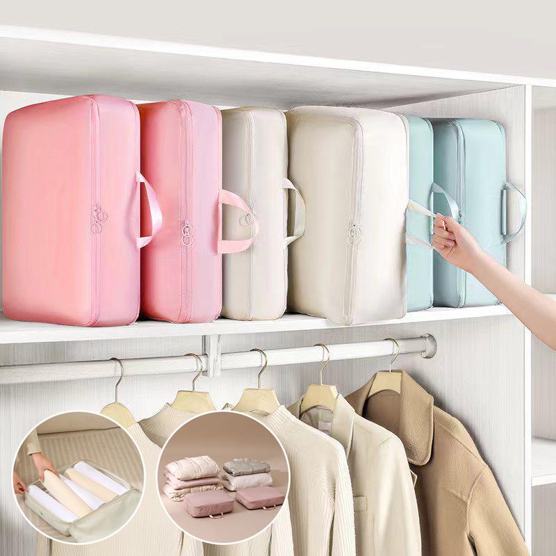 1Pc Compression Packing Clothes Down Jacket Cotton Quilt Storage Foldable Large Capacity Expansion Organizer Bag