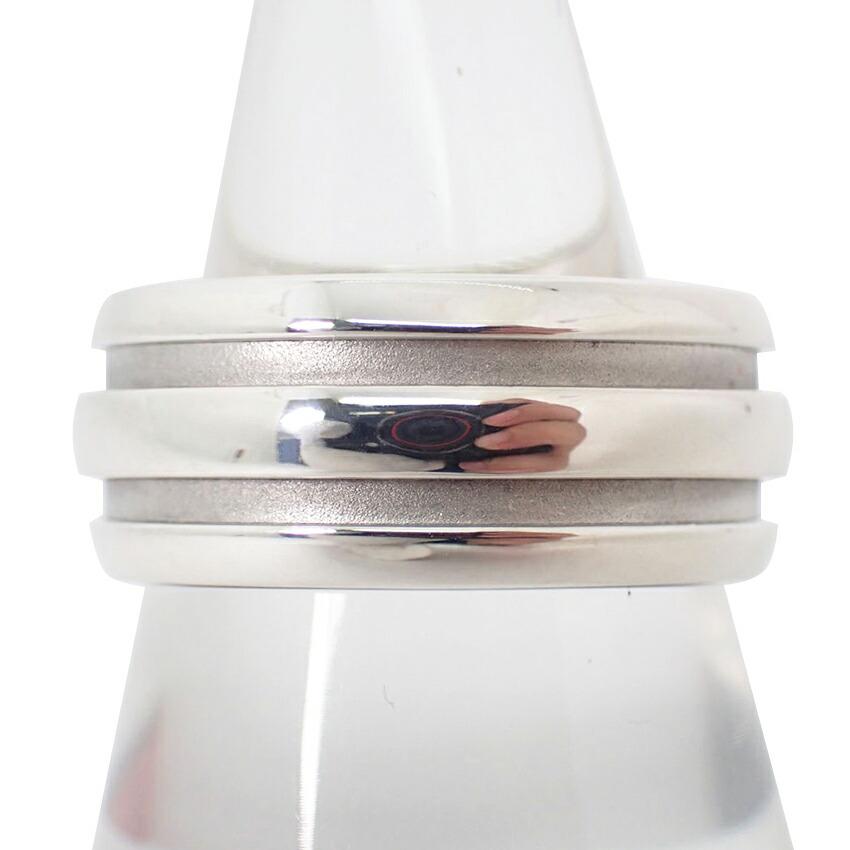 

[Pre-owned] TIFFANY 925 Grooved Double Line Ring / Size 17 / j57-1