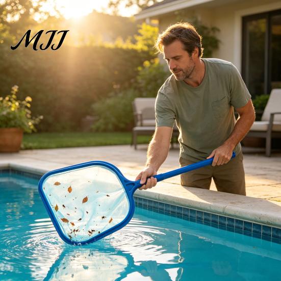 Professional Pool Maintenance Supply Skimmer Net, Fine Mesh Leaf Hot Tub Rake, Replacement Net Head Pole Not Included, Debris Removal for Above