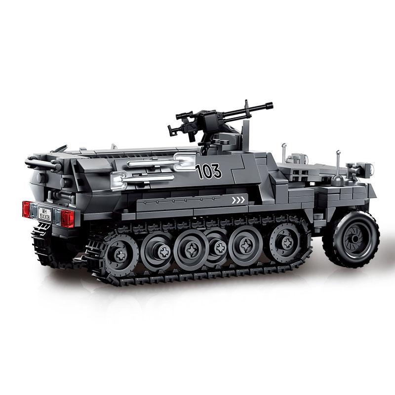 Classic Tracked Tank Building Blocks from the 20th Century, Educational Tank and Armored Vehicle Assembly Toys, Children's DIY