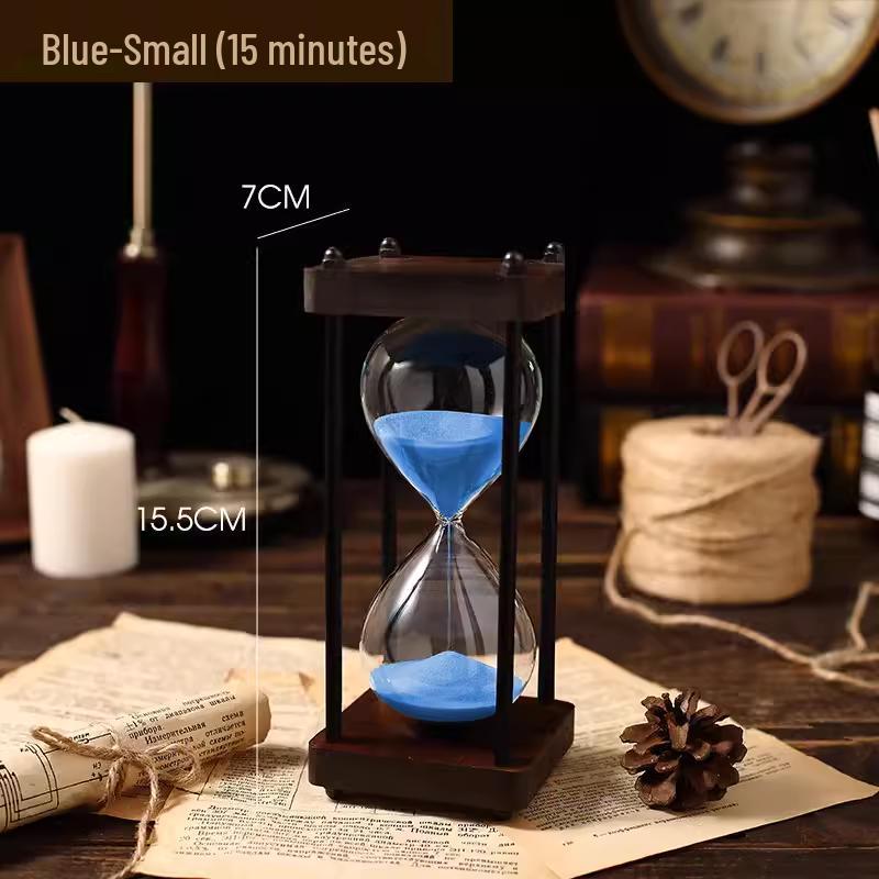 Retro kreativní přesýpací hodiny – ozdoba pro děti – 30/60 minut, design s tekutým pískem proti pádu