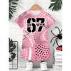 Fashion Kids Set 67 Six Seven Printed Kids T-shirt and Shorts 2 Piece Set Summer Casual Outfit for Boys and Girls Kids Clothing