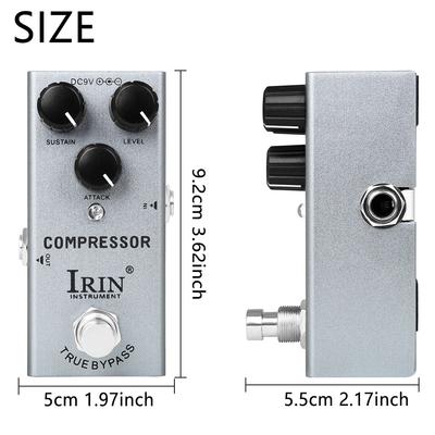 IRIN COMPRESSOR Guitar Effect Pedal Full Metal Shell Single-block Electric Guitar Effect Pedal for Guitar/Bass Perfect Accessory