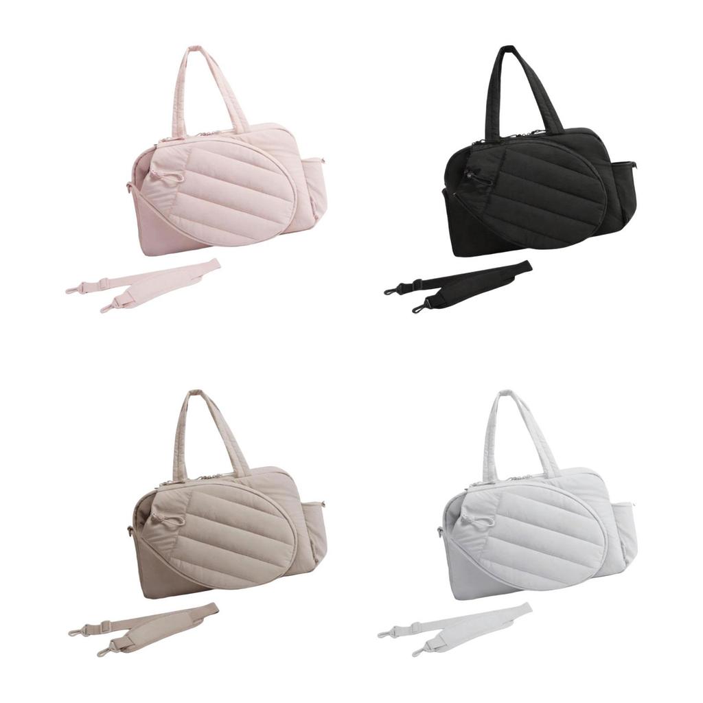 Tennis Tote Bag Lightweight with Wet Pocket with Shoe Compartment Spacious Polyester Pickleball Bag Carry Weekender Duffel