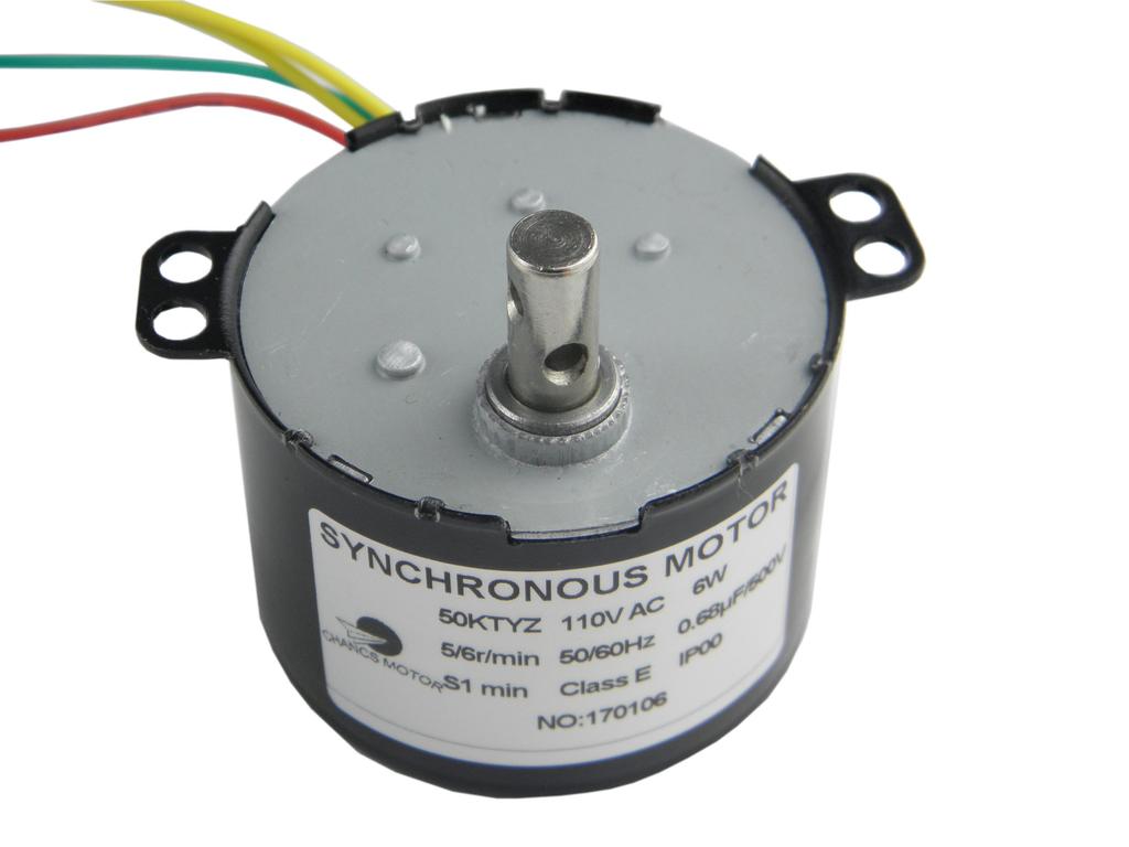 CHANCS 50KTYZ Synchroner Getriebe-AC-RPM 6 Watt Mikro-AC-Motor Motor, 110V, 5/6 Drehzahl, 13,5 kg.cm Drehmoment, Leistung,