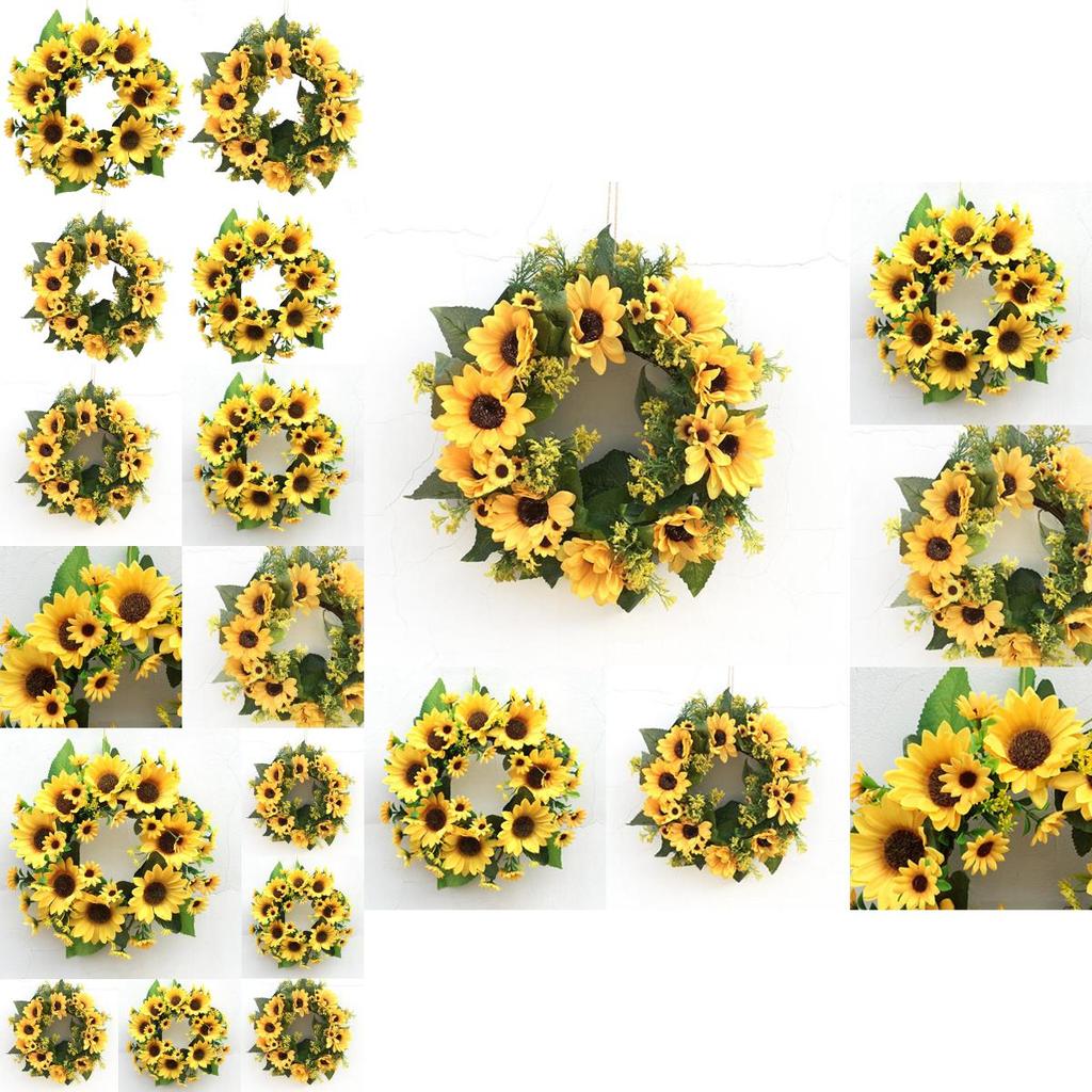 Elegant Artificial Sunflower Wreath Garland For Weddings And Party Decorations