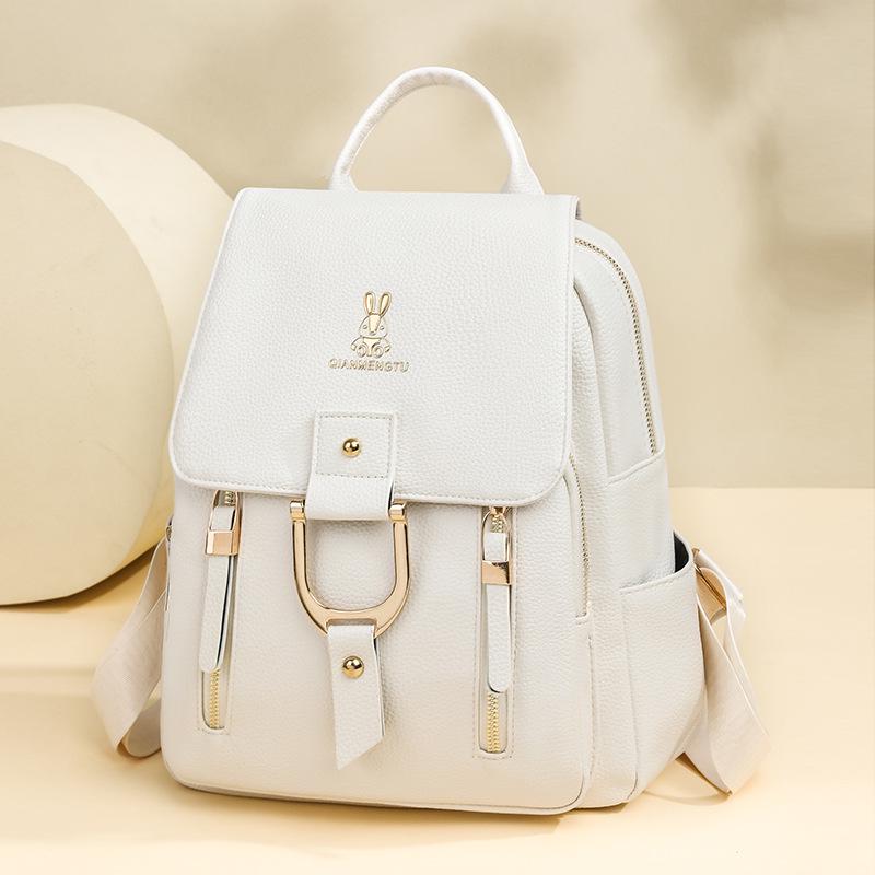 2025 Autumn/Winter Women's Fashion PU Soft Backpack - Elegant European & American Style